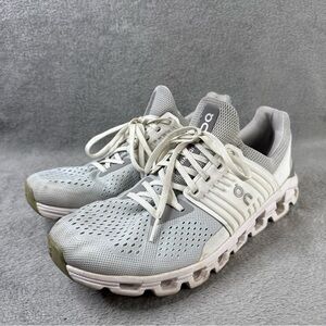 On Cloud Running Women's White and Gray Running Shoes Size 11